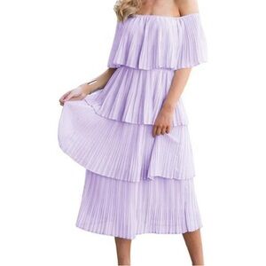 Purple lavender maxi midi dress SZ XL